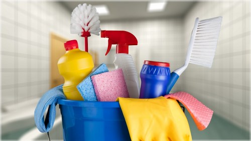 Eco-friendly cleaning agents being applied to carpets