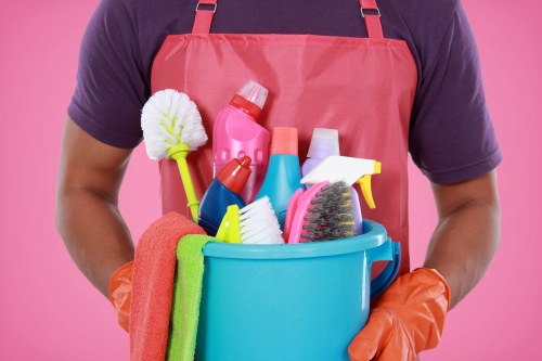 Green Cleaners team performing gutter cleaning