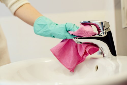 Sparkling bathroom after professional cleaning