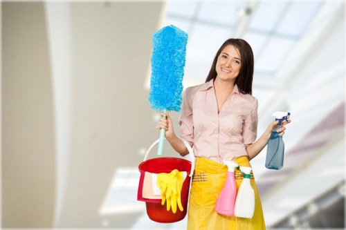 Clean residential windows after service